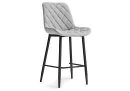 Барный стул Баодин Б/К светло-серый / черный (50x56x101)