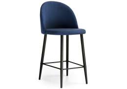 Барный стул Амизуре темно-синий / черный матовый (48x53x95)