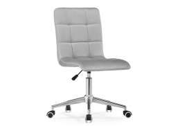 Офисное кресло Квадро светло-серое / хром (42x57x86)